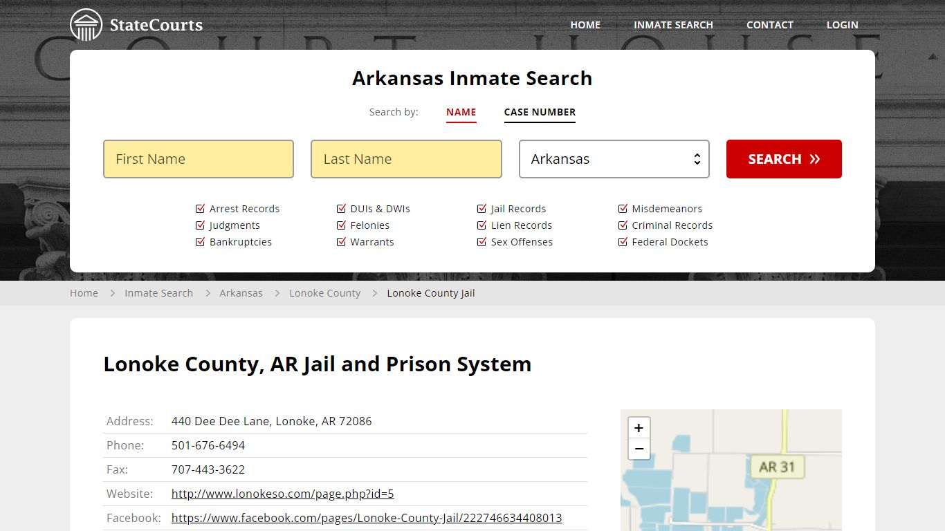 Lonoke County Jail Inmate Records Search, Arkansas - StateCourts